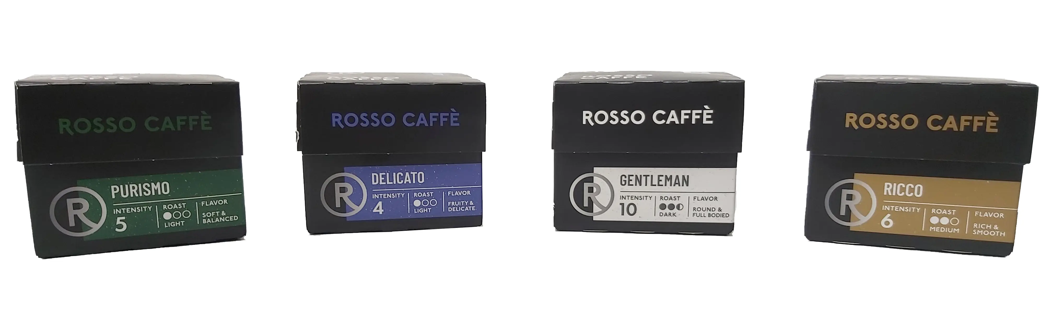 מארז לקפסולות קפה בחוזקים וטעמים שונים - ROSSO CAFE