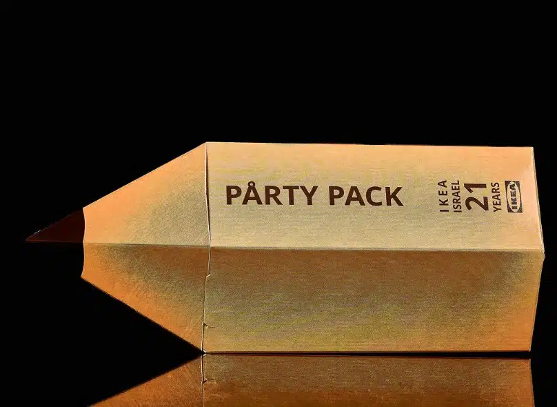 אריזה בצורת עט שהודפסה בפאר פרינט עבור איקאה